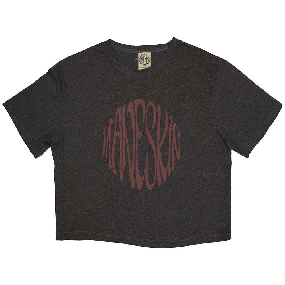 Maneskin - Warped Logo Crop top - Grijs